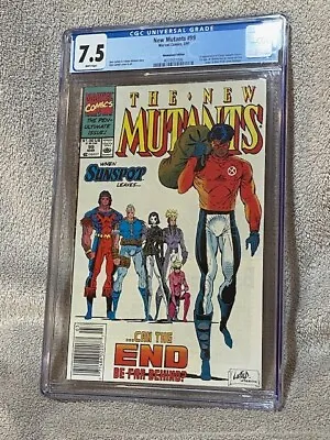 Buy The New Mutants #99 CGC Graded 7.5 Marvel Comics 3/91 NEWSSTAND Ed RARE LOW POP • 55.15£