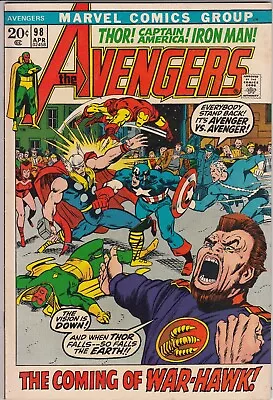 Buy Avengers 98 - 1972 - BW Smith - Cents Issue - Very Fine/Near Mint • 49.99£