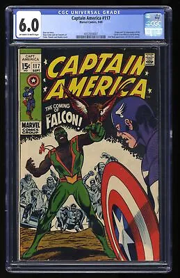 Buy Captain America #117 CGC FN 6.0 1st Appearance Falcon! Stan Lee! Marvel 1969 • 216.35£