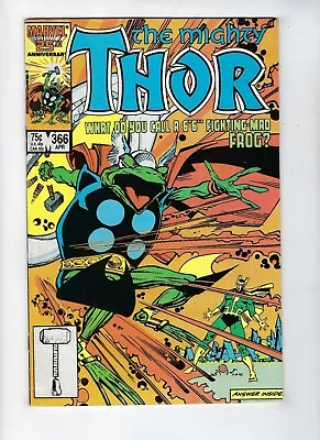 Buy Thor # 366 Thor Frog Cover Walter Simonson Story/art Apr 1986 FN/VF • 7.95£