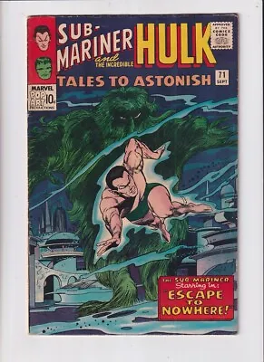 Buy Tales To Astonish (1959) #  71 UK Price (4.0-VG) (1929748) Sub-Mariner, Hulk ... • 18£