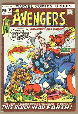 Buy Avengers 93 VGF Neal Adams! Ant-Man! Kree Skrull War! 1971 Marvel Comics T410 • 54.37£