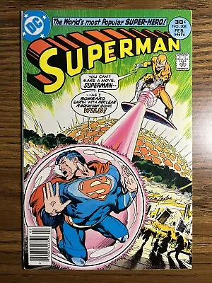 Buy Superman 308 Higher Grade Gerry Conway Story Supergirl Dc 1977 Vintage • 5.49£
