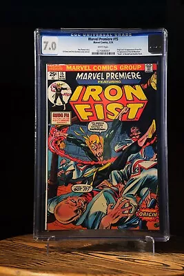 Buy MARVEL PREMIERE #15 CGC 7.0 1st Appearance IRON FIST May 1974  • 317.77£