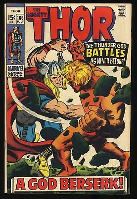 Buy Thor #166 FN+ 6.5 2nd Appearance HIM (Adam Warlock)! A God Berserk! Marvel 1969 • 47.49£