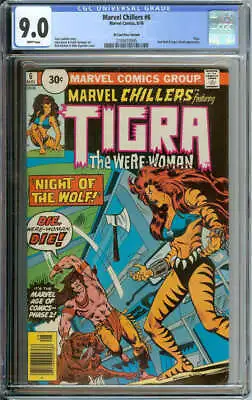 Buy MARVEL CHILLERS #6 CGC 9.0 WHITE PAGES 30c PRICE VARIANT • 110.69£