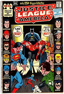 Buy Justice League Of America (1960) #91 VF- 1st Meeting Golden Age Silver Age Robin • 51.24£