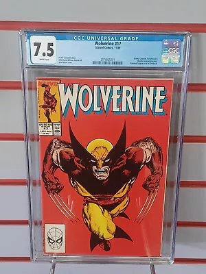 Buy WOLVERINE #17 (Marvel Comics, 1989) CGC Graded 7.5 ~JOHN BYRNE ~White Pages • 31.98£