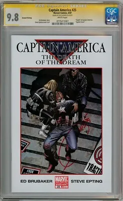 Buy Captain America #25 2nd Print Cgc 9.8 Signature Series Signed Joe Quesada Movie • 119.95£