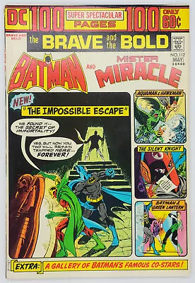 Buy The Brave And The Bold #112 1974 9.2 NM-; 100-Pg Giant; Mr. Miracle, Aquaman, GL • 39.58£