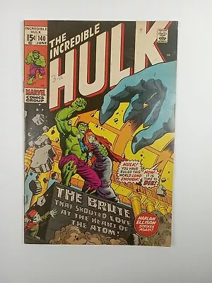 Buy Marvel Comics The Incredible Hulk #140 Mid Grade Copy Bronze Age Herb Trimpe  • 16.23£