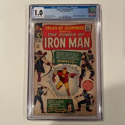Buy Tales Of Suspense #57 CGC 1.0 CR/OWP 4377737023 - 1st Appearance Of Hawkeye • 217.42£