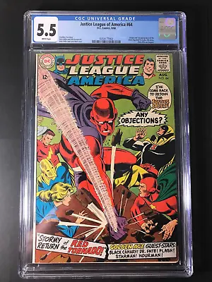 Buy 1st Appearance RED TORNADO Justice League Of America 64  CGC  5.5  Unpressed • 71.24£