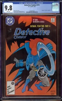 Buy Detective Comics # 578 CGC 9.8 White (DC, 1987) Todd McFarlane Cover • 156.68£