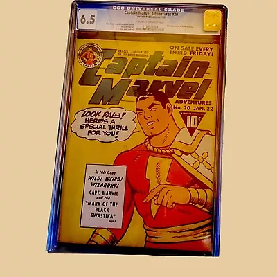 Buy Captain Marvel Adventures 20 1st Mr. Mind Cover  1943 CGC 6.5 SHAZAM Beautiful • 559.66£