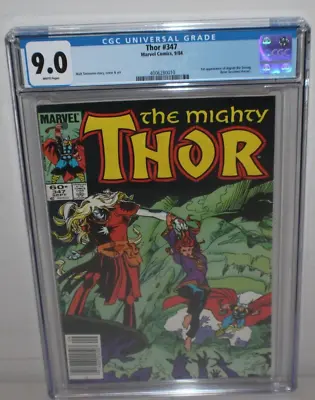 Buy Thor #347 CGC 9.0 Newsstand 1st Appearance Algrim The Strong (Kurse) • 44.17£