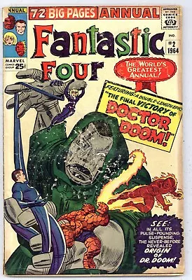 Buy Fantastic Four Annual #2 G- DOCTOR DOOM ORIGIN! Kirby 1964 Marvel Comics R813 • 106.16£
