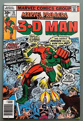 Buy Marvel Premiere Featuring 3-D Man #35 (1977) Newsstand! 1st Appearance + Origin • 7.88£