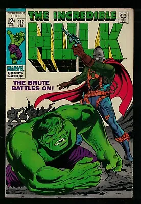 Buy Marvel Comics Hulk 112 The Brute Battle On 7.0 F/VFN 1969 Avengers  • 49.99£