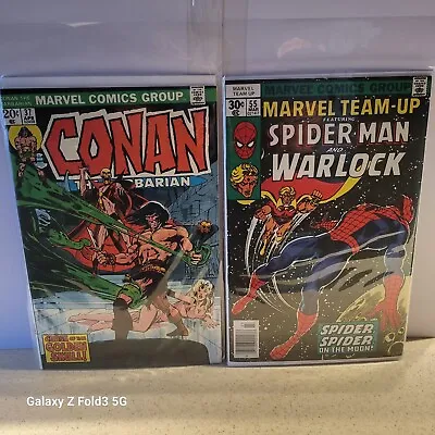 Buy MARVEL COMICS BRONZE AGE COMBO LOT Conan 37& Marvel Team Up 55 • 15.77£