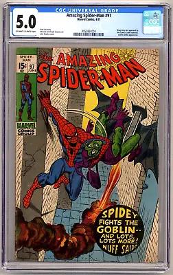 Buy Amazing Spider-Man #97 (1971) CGC 5.0 Vs Green Goblin 🔑 Drug Story Not Approved • 199.80£