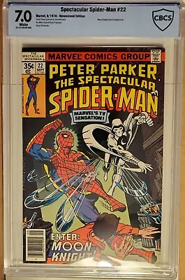 Buy ~SPECTACULAR SPIDER-MAN #22~ (1978)  ~MOON KNIGHT Vs SPIDER-MAN~ *CBCS 7.0* • 39.42£