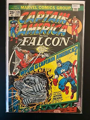 Buy Captain America And The Falcon 178 Lower Grade Marvel Comic Book CL94-9 • 9.60£