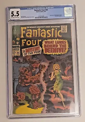 Buy Fantastic Four  #66 (1967)  Cgc 5.5 Ow/w Pages Warlock/him • 80.06£