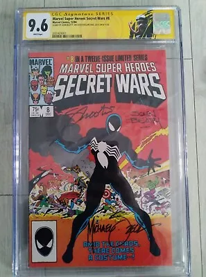 Buy Marvel Secret Wars # 8 Cgc 9.6 Triple Signed Key Black Costume Spider-man 1984 • 1,089.95£