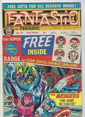 Buy Fantastic # 54 - Feb 24th 1968 - Dr Strange X-Men Avengers Odhams UK Paper Comic • 6.95£