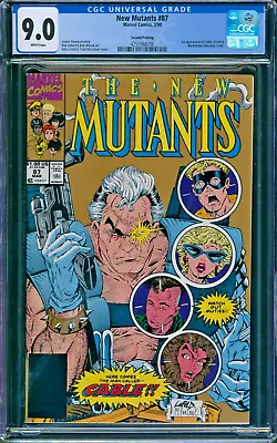 Buy New Mutants #87 2nd Print 1st Appearance Cable CGC 9.0 • 80£