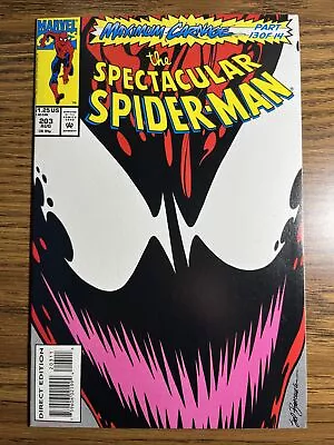 Buy The Spectacular Spider-man 203 High Grade Direct Sal Buscema Cover 1993 L • 9.42£