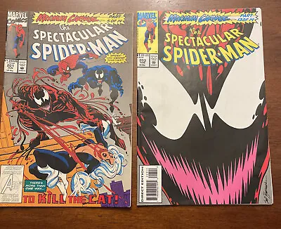 Buy The Spectacular Spider-Man 201 And 203 Maximum Carnage Marvel Comics 1993 • 15.77£