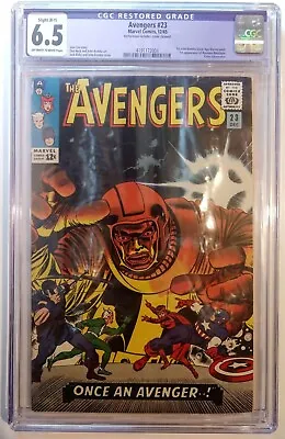 Buy The Avengers #23 (CGC 6.5, 1965) RESTORED, 1st App Of Ravonna Renslayer • 138.35£