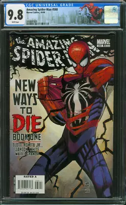 Buy Amazing Spider Man 568 CGC 9.8 Thunderbolts App Custom Label Cover 10/08 • 120.63£