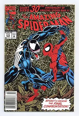 Buy Amazing Spider-Man #375N Newsstand Variant FN- 5.5 1993 • 18.39£