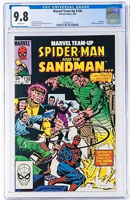 Buy Marvel Team-Up #138 CGC 9.8 White Pages SPIDER-MAN Sandman 1984 Captain America. • 93.29£