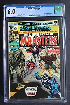 Buy MARVEL PREMIERE #28 1st LEGION OF MONSTERS Team 1976 Morbius Ghost Rider CGC 6.0 • 162.80£