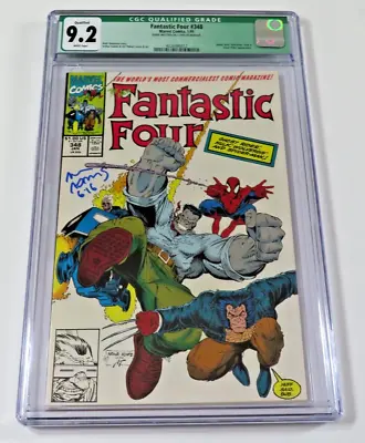Buy Fantastic Four #348 CGC 9.2 NM- WP 1991 Marvel New F.F. Signed By Art Adams • 59.30£