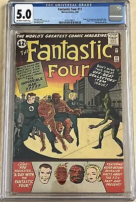 Buy Fantastic Four 11 Cgc 5.0 OW/W Pages! 1st Appearance Impossible Man!! 4250338012 • 533.66£