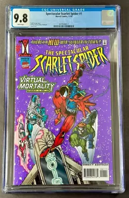 Buy Spectacular Scarlet Spider #1 CGC 9.8 WP NM/M 🍁 Marvel 1995 VIRTUAL MORTALITY • 75.46£