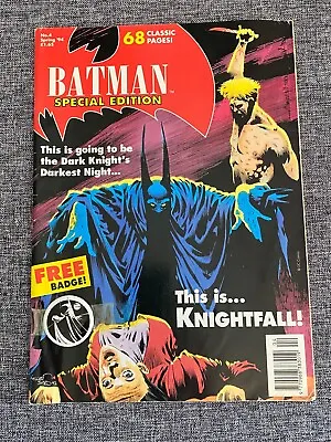 Buy Batman Special Edition #4 Knightfall FREE GIFT Badge Summer 1994  DC UK Comic • 3£