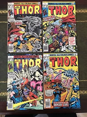 Buy The Mighty Thor #258, 259, 260 & 261. 4 Consecutive Issue Comics From 1977 • 12.50£