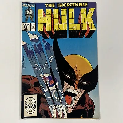 Buy Incredible Hulk #340 FN 1987 Iconic Wolverine Cover • 114£