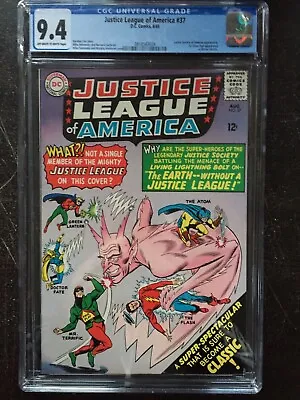 Buy JUSTICE LEAGUE OF AMERICA #37 CGC NM 9.4; OW-W; 1st Silver Age Mister Terrific! • 549.47£