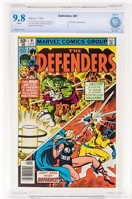 Buy 🔥The DEFENDERS 91 NEWSSTAND CBCS 9.8 1981 Guest Starring DAREDEVIL Don Rosa Cgc • 79.15£