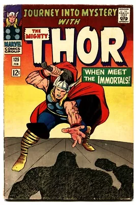Buy Journey Into Mystery #125 Comic Book 1966-comic Book Thor-marvel-jack Kirby • 39.75£