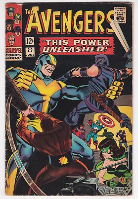 Buy Avengers #29 Good-Very Good 3.0 Captain America Hawkeye Goliath 1966 • 11.91£