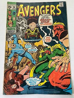Buy AVENGERS #86 Brain-Child To The Dark Tower Came! 1971 J Buscema Cover 15¢ Marvel • 8.03£