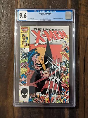 Buy Uncanny X-Men #211, CGC 9.6, 1st Marauders, White Pages, Marvel 1986 • 47.32£